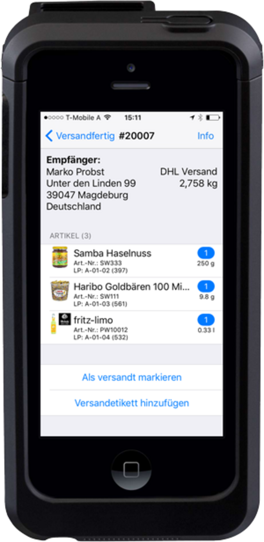 Pickware Mobile - Versand - Verpacken